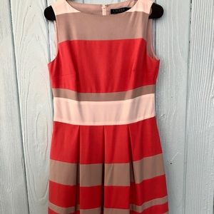 Ralph Lauren Coral Striped Dress
